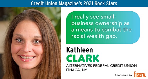 Kathleen Clark, Credit Union Magazine's 2021 Rock Stars recipient. 